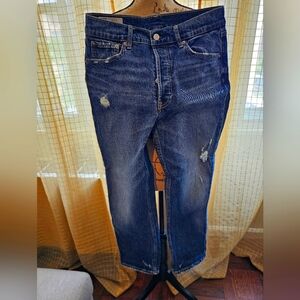 Gap straight leg distressed jeans